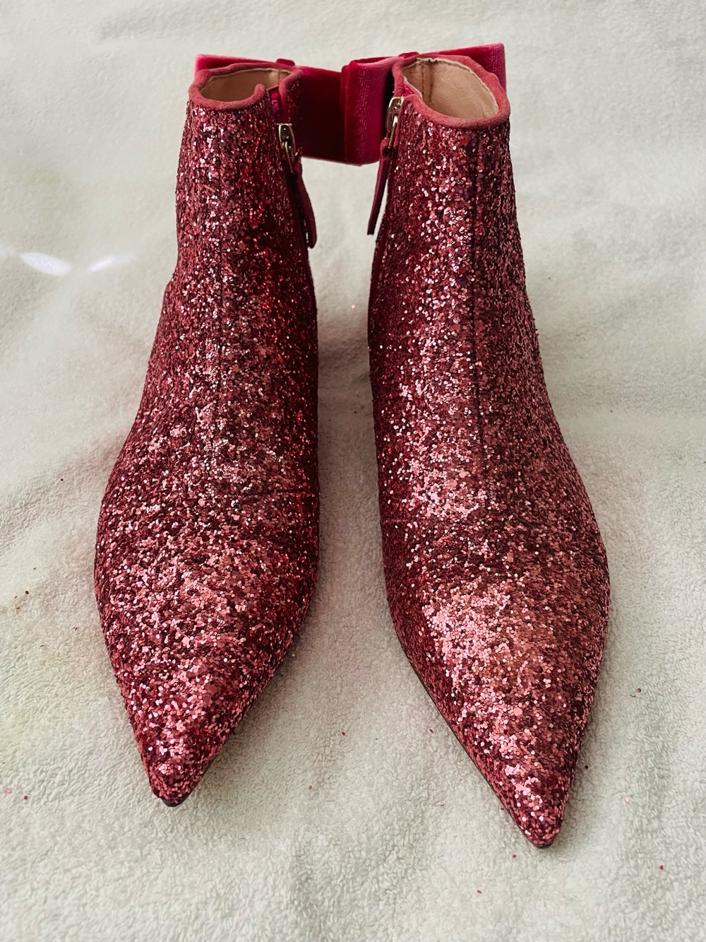 NWOT Kate Spade Glitter Kitten Heel Boot - Picture 7 of 12